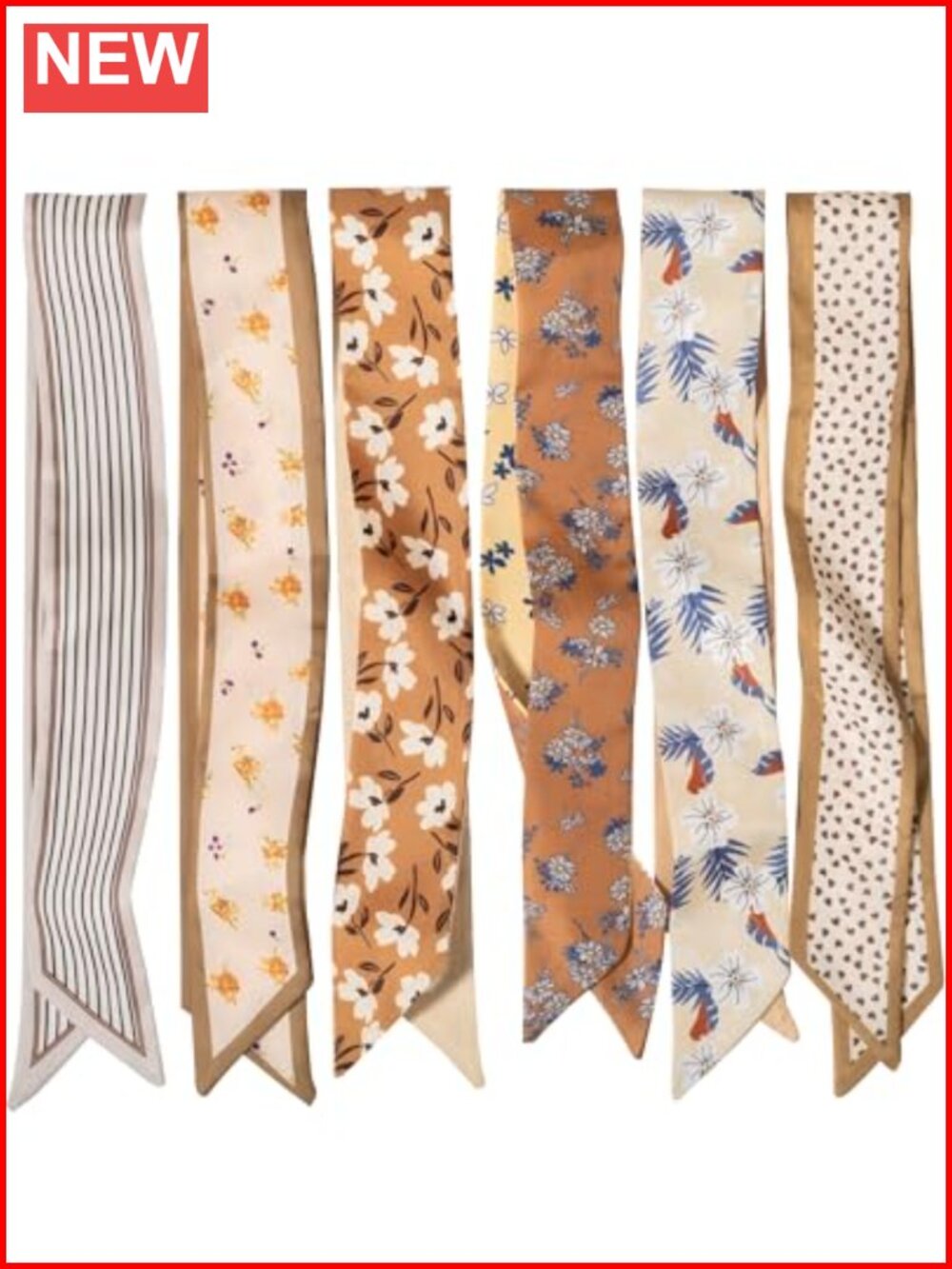 Satin Fashion Scarves Set for Women Versatile Neck Headband Purse Bag